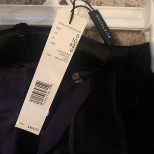 ElieTaharti Alanis navy velvet slacks